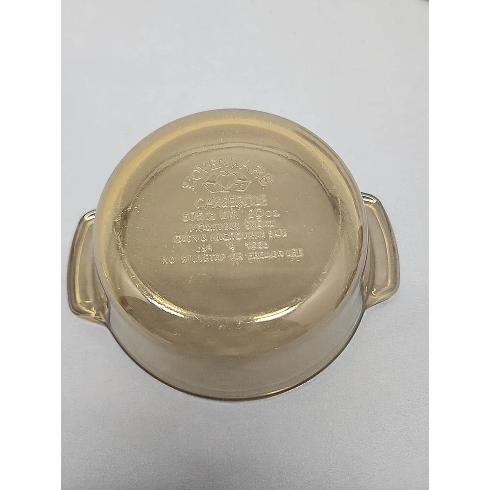 Vintage 1980s Collection Of L'Ovenware Amber Glass Made In The USA Retro Vibe
